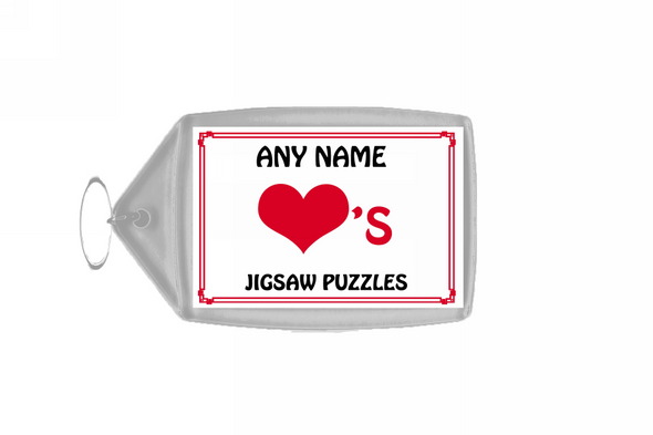 Love Heart Jigsaw Puzzles Keyring