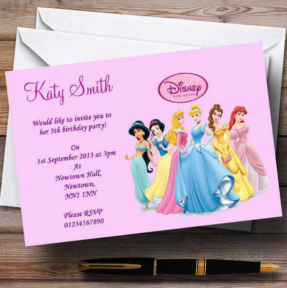 Princess Customised Children's Party Invitations