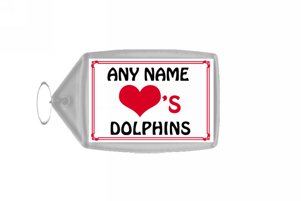 Love Heart Dolphins Keyring