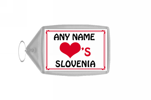 Love Heart Slovenia Keyring