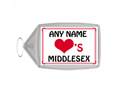 Love Heart Middlesex Keyring