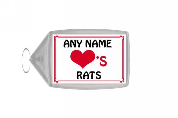 Love Heart Rats Keyring