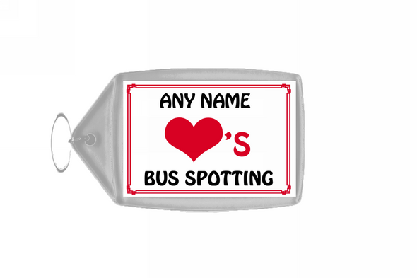 Love Heart Bus Spotting Keyring