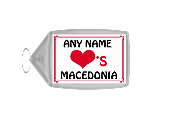 Love Heart Macedonia Keyring