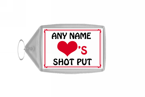 Love Heart Shot Put Keyring