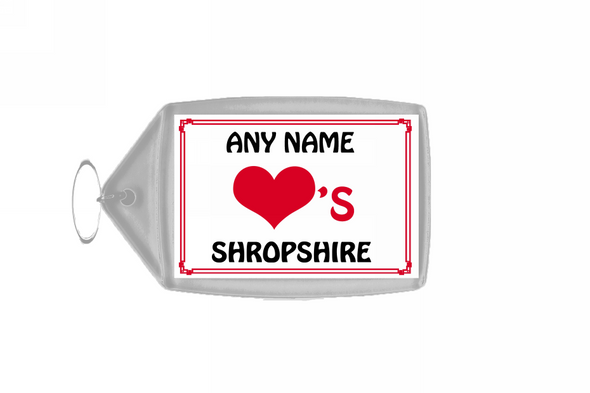 Love Heart Shropshire Keyring