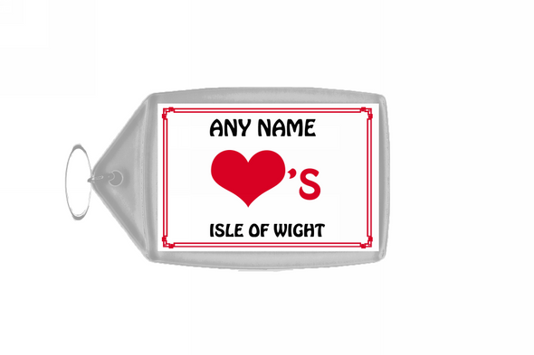 Love Heart Isle Of Wight Keyring