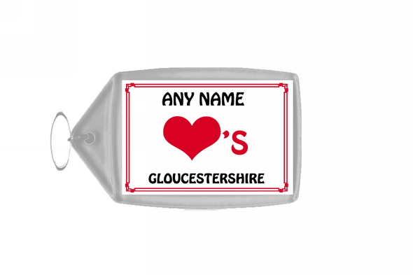 Love Heart Gloucestershire Keyring