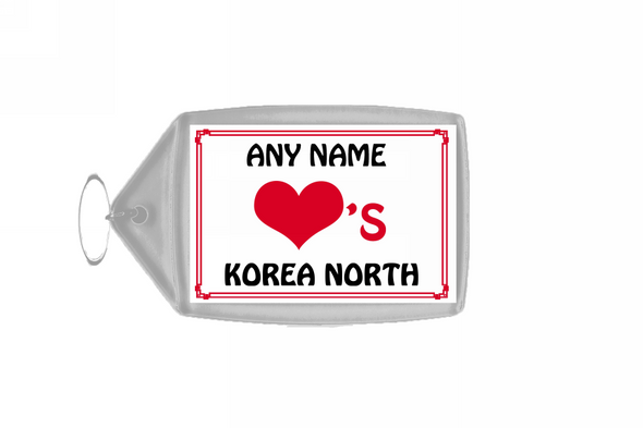 Love Heart Korea North Keyring