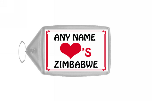 Love Heart Zimbabwe Keyring