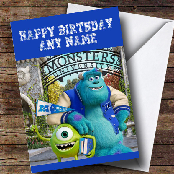 Customised Monsters University Children's Birthday Card