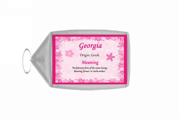 Georgia Name Meaning Keyring