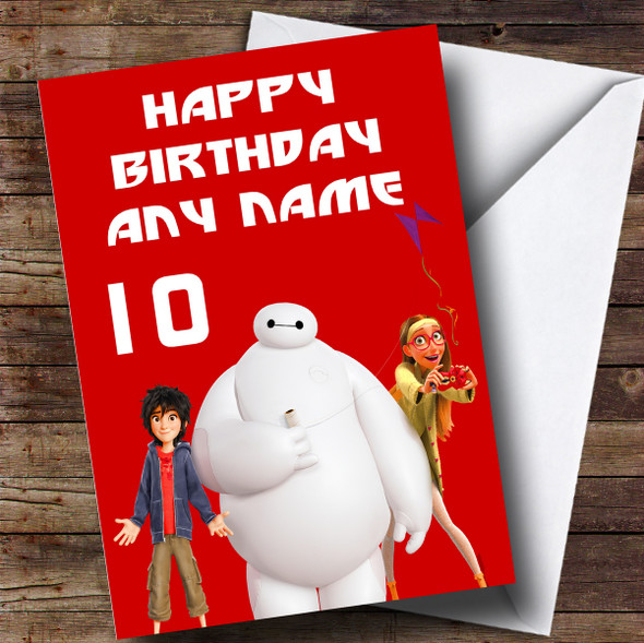 Customised Disney Big Hero 6 Children's Birthday Card