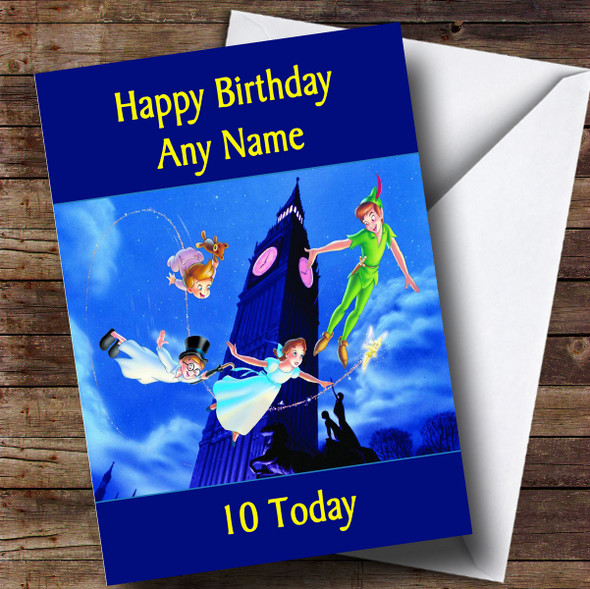 Customised Blue Peter Pan Children's Birthday Card