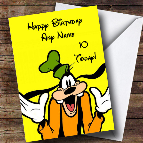 Customised Disney Goofy Children's Birthday Card