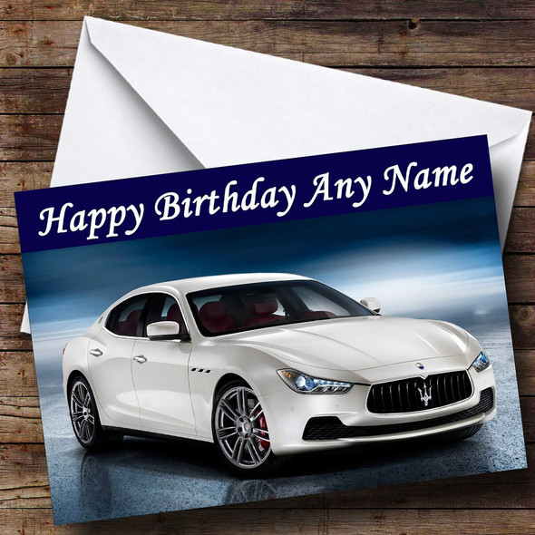 Maserati Ghibli Customised Birthday Card