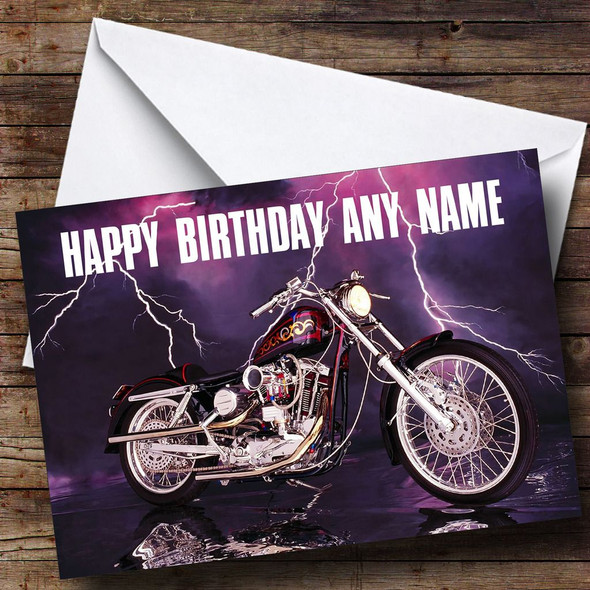 Harley Davidson Customised Birthday Card