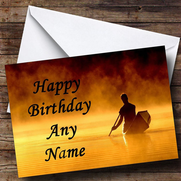 Canoeing Customised Birthday Card