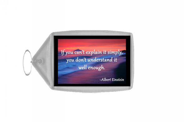 Inspirational & Motivational Quote Large Keyring - Quote 35