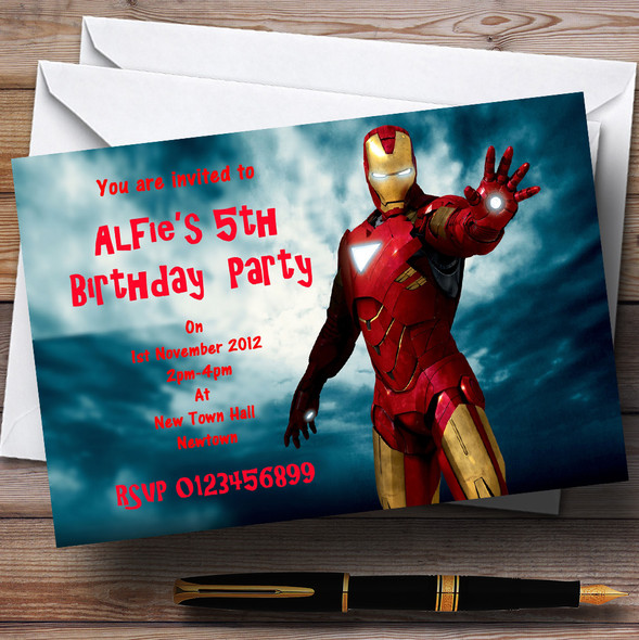 Iron Man Customised Children's Party Invitations
