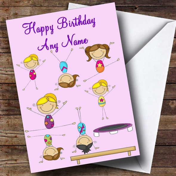 Gymnastics Customised Birthday Card