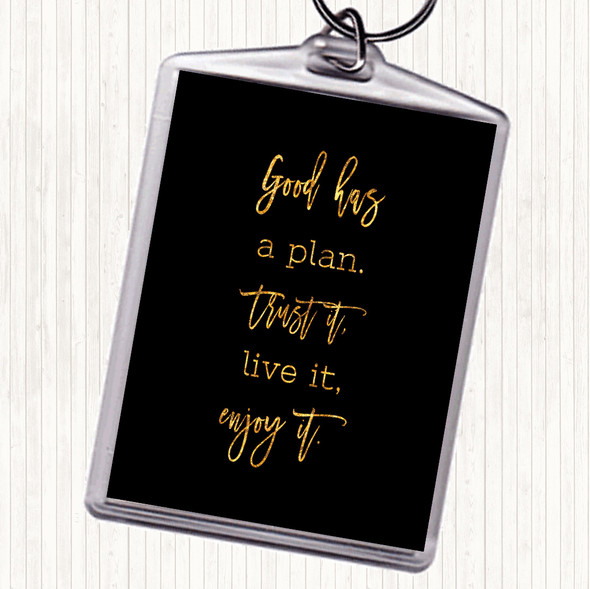 Black Gold Trust It Quote Keyring