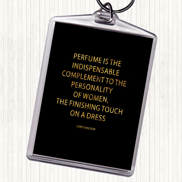 Black Gold Christian Dior Perfume Quote Keyring