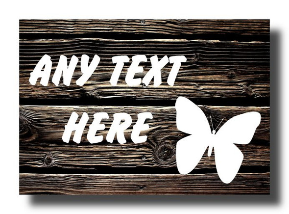 Dark Wood Butterfly Magnet