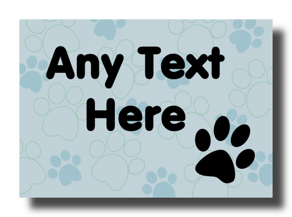 Blue Dog Paw prints Magnet