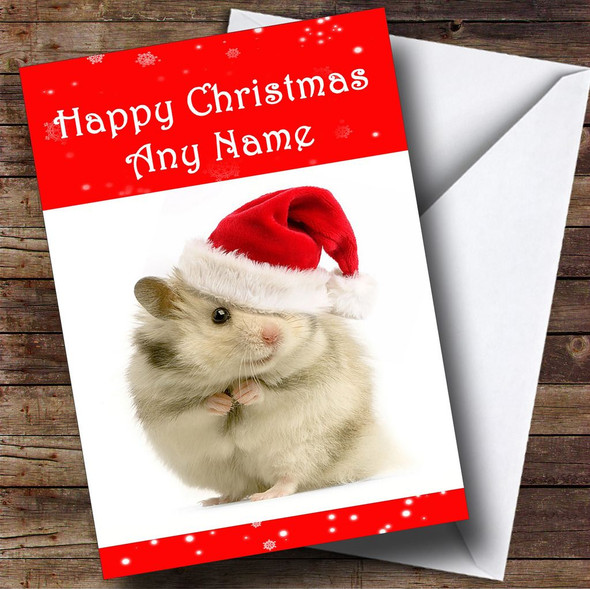 Personalised A5 Birthday Card – Cute Hamster Design, Any Name & Age – Handmade With Envelope