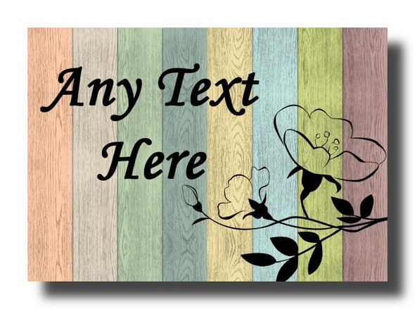 Floral Pastel Wood Magnet