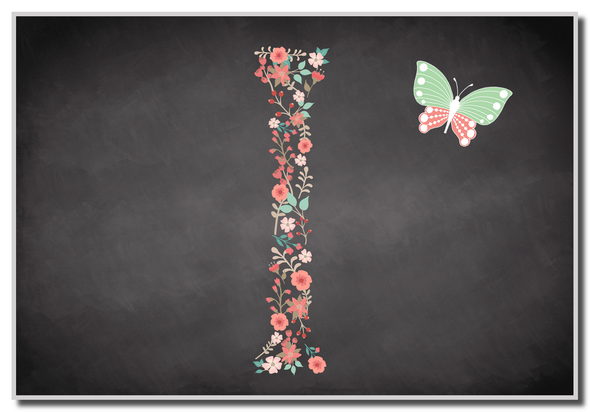 Chalk Letter Initial I Magnet