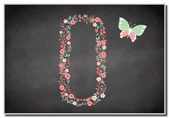 Chalk Letter Initial O Magnet
