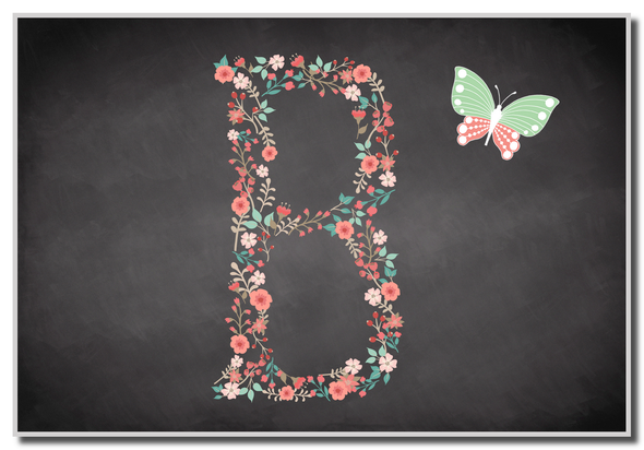 Chalk Letter Initial B Magnet