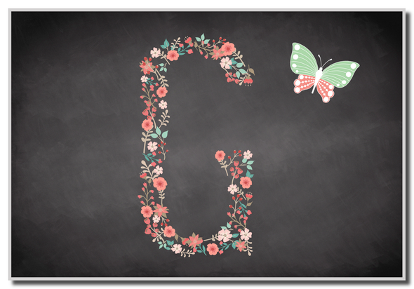 Chalk Letter Initial G Magnet