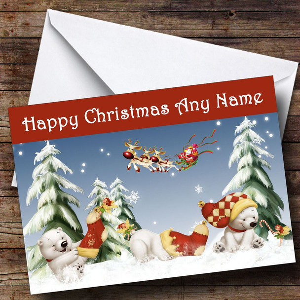 Polar Bears Christmas Card Customised