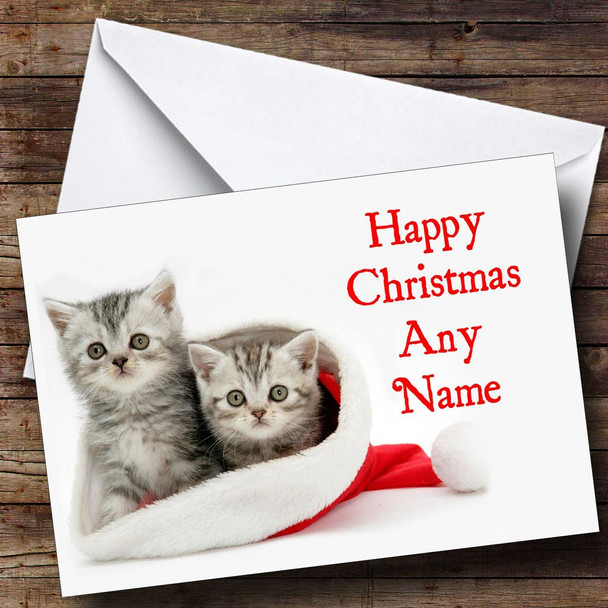 Lovely Kittens Christmas Card Customised