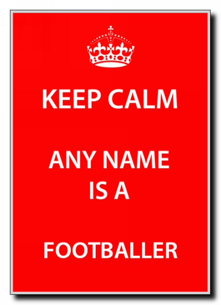 Footballer Keep Calm Jumbo Magnet