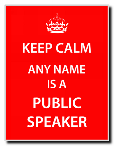 Public Speaker Keep Calm Jumbo Magnet