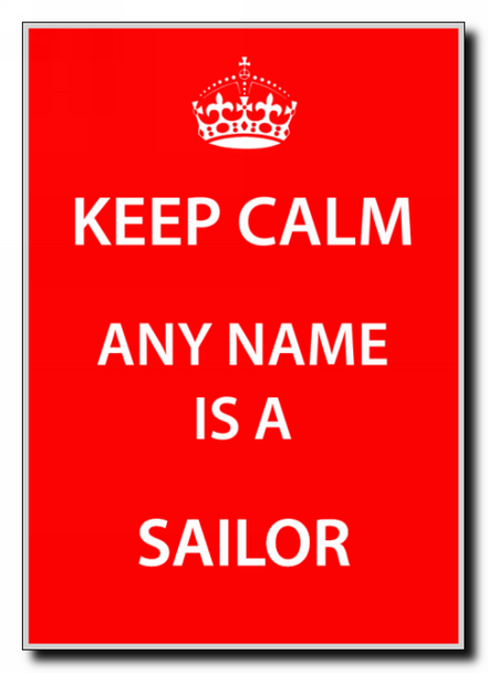 Sailor Keep Calm Jumbo Magnet