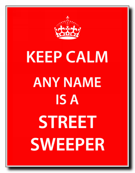 Street Sweeper Keep Calm Jumbo Magnet