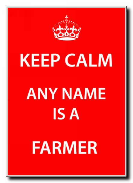 Farmer Keep Calm Jumbo Magnet