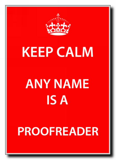 Proofreader Keep Calm Jumbo Magnet