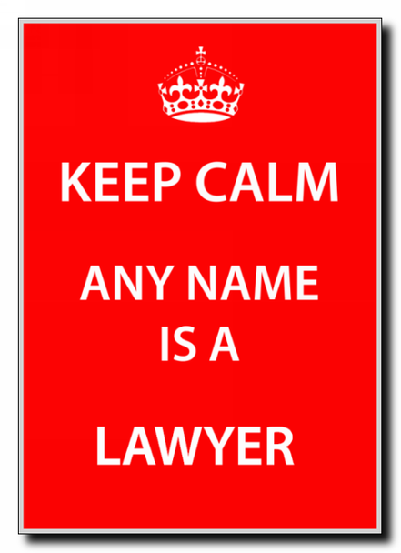 Lawyer Keep Calm Jumbo Magnet