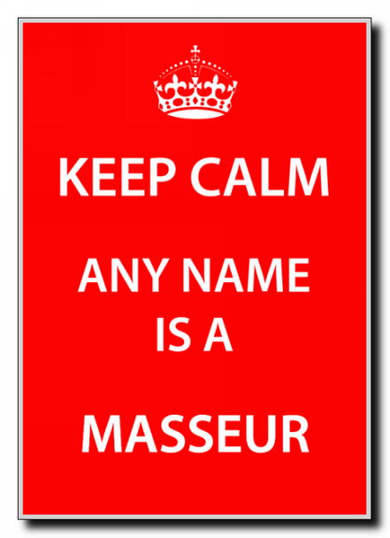Masseur Keep Calm Jumbo Magnet