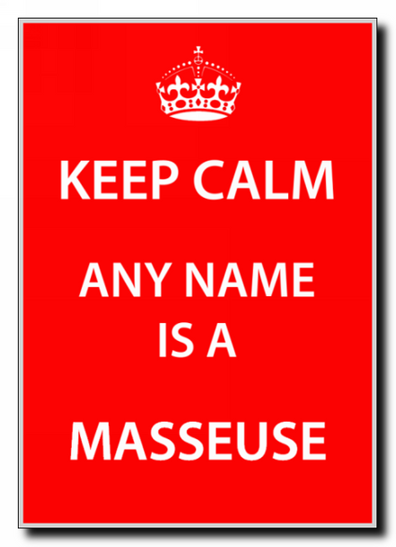 Masseuse Keep Calm Jumbo Magnet