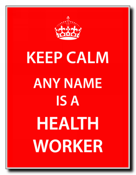 Health Worker Keep Calm Jumbo Magnet