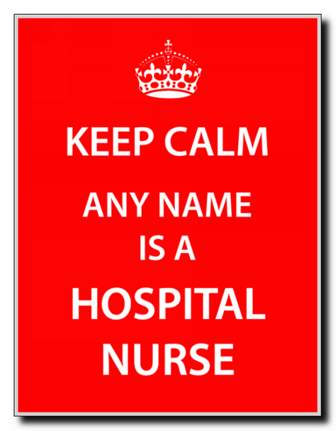 Hospital Nurse Keep Calm Jumbo Magnet