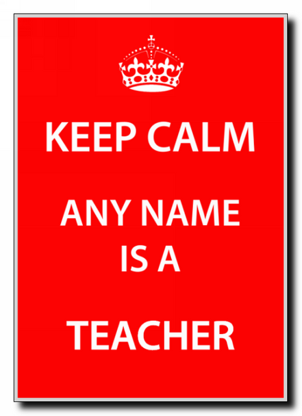 Teacher Keep Calm Jumbo Magnet