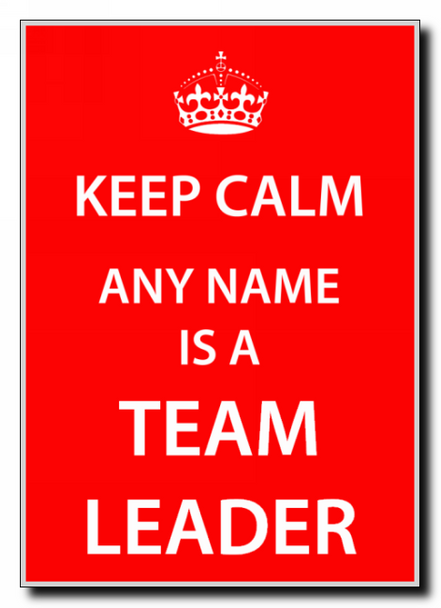Team Leader Keep Calm Jumbo Magnet